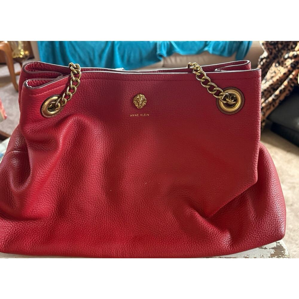 Anne Klein Red Pebble Handbag